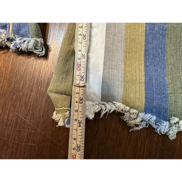 Altard State Striped Flare Bell Bottom Jeans Women Large Boho Western Cowgirl - Picture 6 of 9